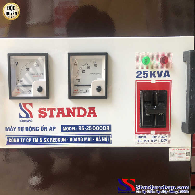 Ổn áp Standa 25KVA DR (90V-250V) dây đồng 100%