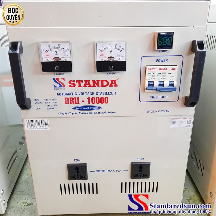 Ảnh ổn áp standa 10KVA dải rộng 