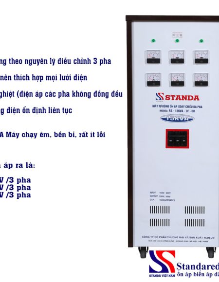 Ổn Áp Sanda 15KVA 3 Pha Dải 160V-430V