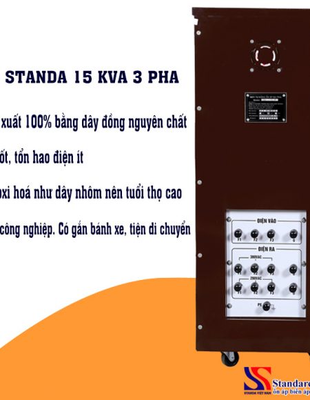 Ổn Áp Sanda 15KVA 3 Pha Dải 160V-430V