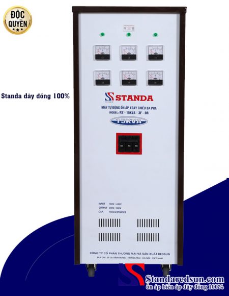 Ổn áp Standa 15KVA DR 3 pha dây đồng 100%