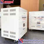 Biến áp tự ngẫu Standa 30KVA dải 380V - 220V - 200V mặt nghiêng của máy