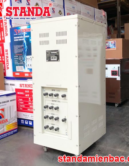 ổn áp Standa 20KVA dải 260V -430V mặt sau máy