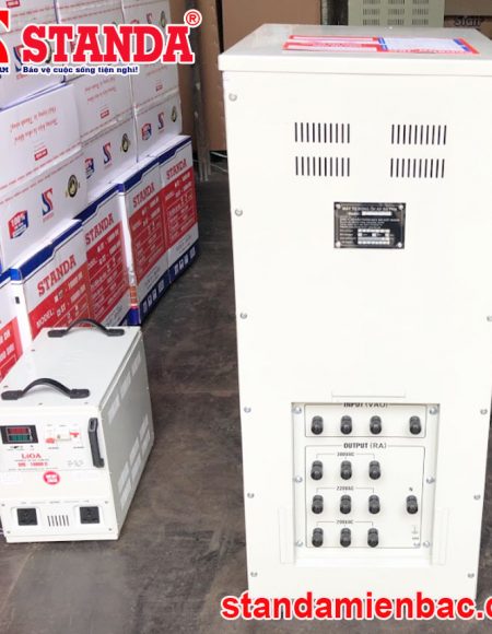 Ổn áp Standa 20KVA dải 160V - 430V dây đồng mặt sau của máy