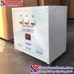 máy biến áp tự ngẫu Standa 20KVA dải 380V - 220V - 200V mặt nghiêng của máy