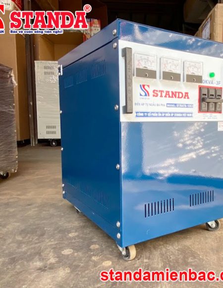 biến áp tự ngẫu Standa 10KVA dải 200V - 220V - 380V mặt nghiêng