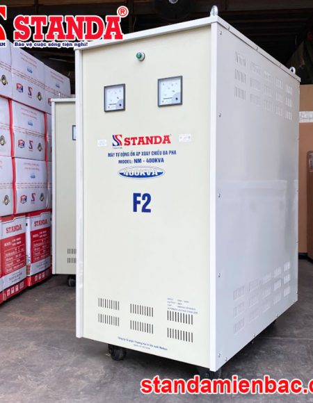 ổn áp Standa 400KVA dải 304V - 420V mặt nghiêng máy