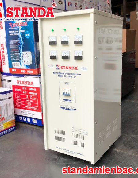 ổn áp Standa 15KVA dải 260V - 430V mạt nghiêng