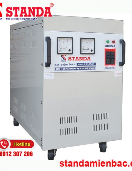 máy ổn áp Standa 30KVA dải 150V -250V dây đồng 100%