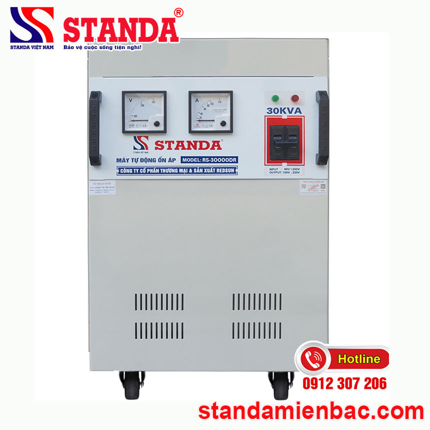 máy ổn áp Standa 30KVA dải 90V - 250V dây đồng 100%