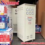 Ổn áp standa 75KVA dải 160V - 430V dây đồng 100% mặt nghiêng của máy