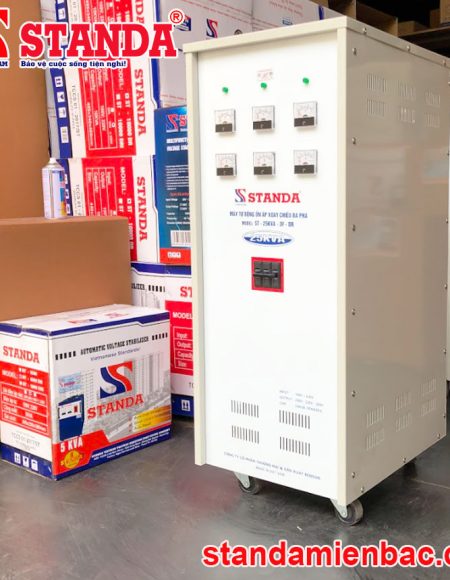 ổn áp Standa 25KVA dải 160V - 430V dây đồng mặt nghiêng của máy