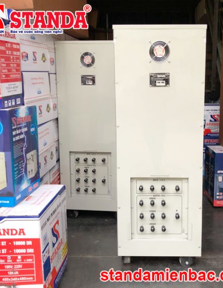 Ổn áp Standa 75KVA dải 160V - 430V mặt sau của máy